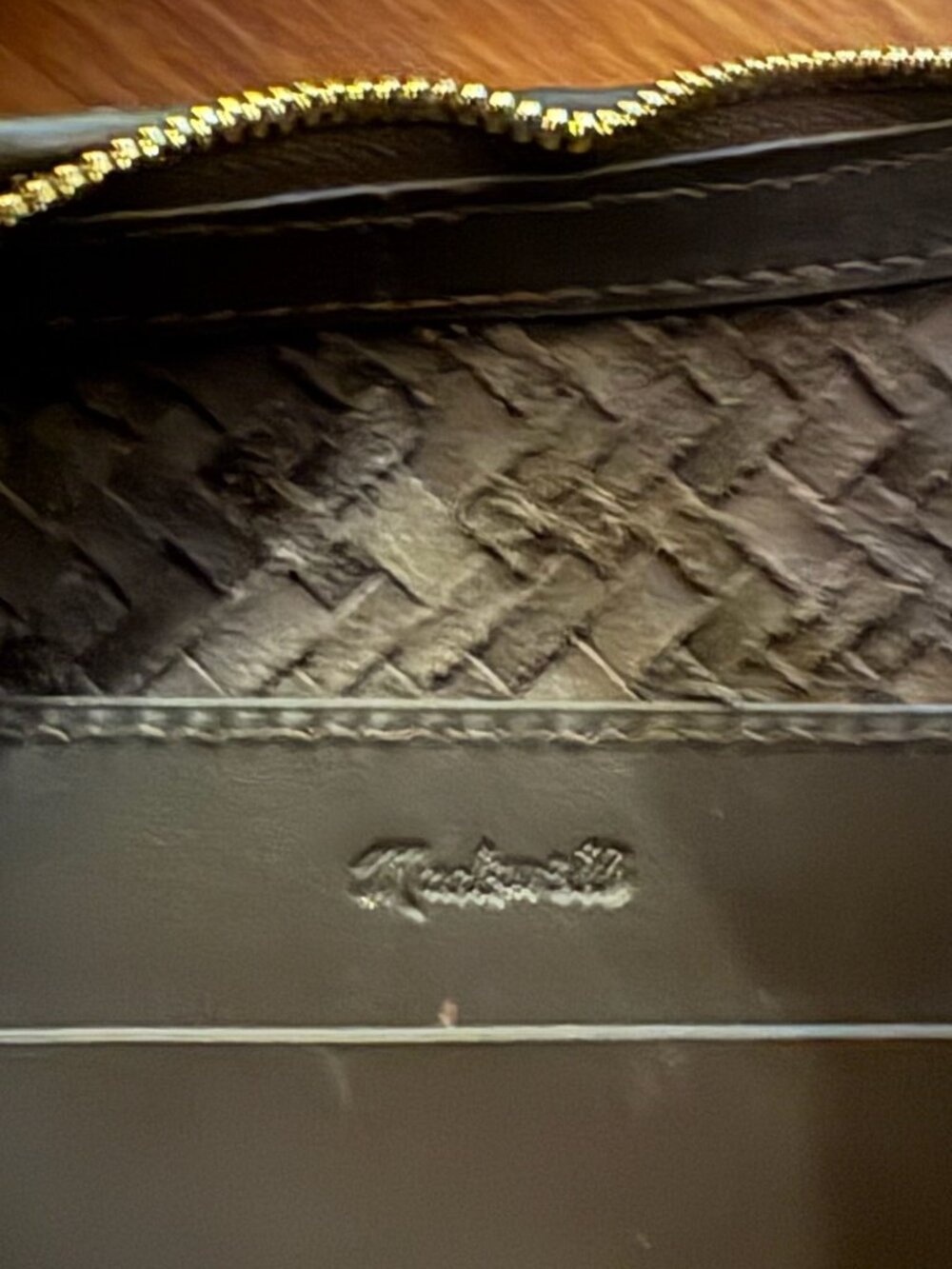 Madewell Essential Curve Dark Brown Woven Leather Bag - Picture 5 of 8